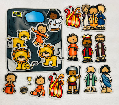 Daniel & Lions Den Felt Figures for Bible Flannel Board Stories Fiery Furnace Young Daniel