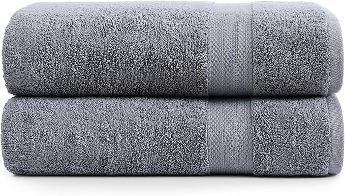 LANE LINEN Jumbo Size Bath Sheets 2 Piece, 35 by 66 Inch