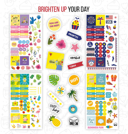Vladi Creative Expanded Aesthetic Planner Stickers – Contains 1397 Pcs, 23 Sheets with Numbered Dates, Seasonal, Scrapbook, Calendar & Journal for Monthly Planning, Organization, and Creative Fun