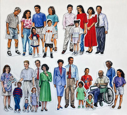 Story Time Felts Set of 4 Families 27 Multicultural Diverse Felt Figures for Flannel Board- Precut