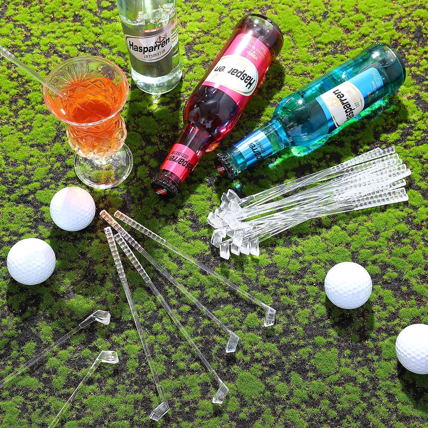 Roshtia 100 Pcs Golf Club Swizzle Stir Sticks Plastic Drink Stirrers Swizzle Sticks for Cocktails Coffee Liquor Cake Pops Golfing Club Gifts Golf Party Favors Decorations