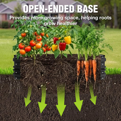 WORKPRO 2PK 4x2x1ft Outdoor Galvanized Raised Garden Bed Kit, Rust & Corrosion Protection, Easy Assembly, Safe Edge, Ideal for Vegetables & Flowers, Black