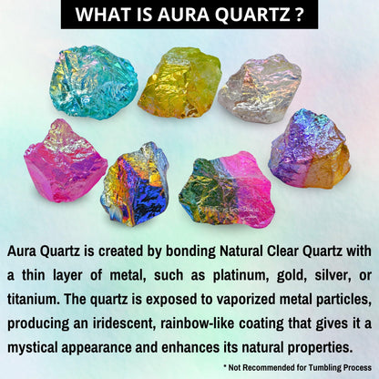 Amazing Gemstone 2 Pieces Amethyst Aura Quartz Raw Crystals and Healing Stones, Natural Rocks for Meditation and DIY Raw Stones and Crystals