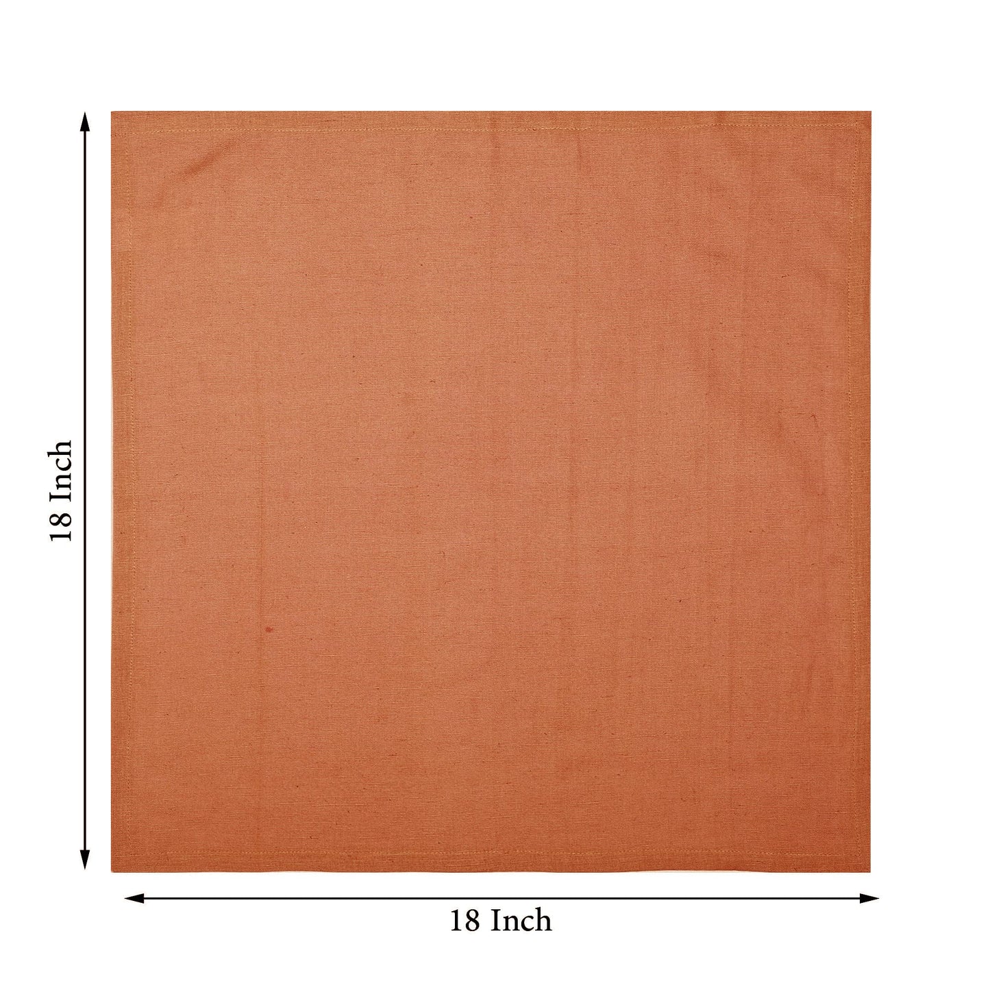 85% Cotton 15% Linen Dinner Cloth Set of 12 Napkins for Everyday Use Over Sized Easter Special Mitered Corners Napkins, Pre Shrunk Good Absorbency Ultra Soft Quality 18x18 in(Rust)