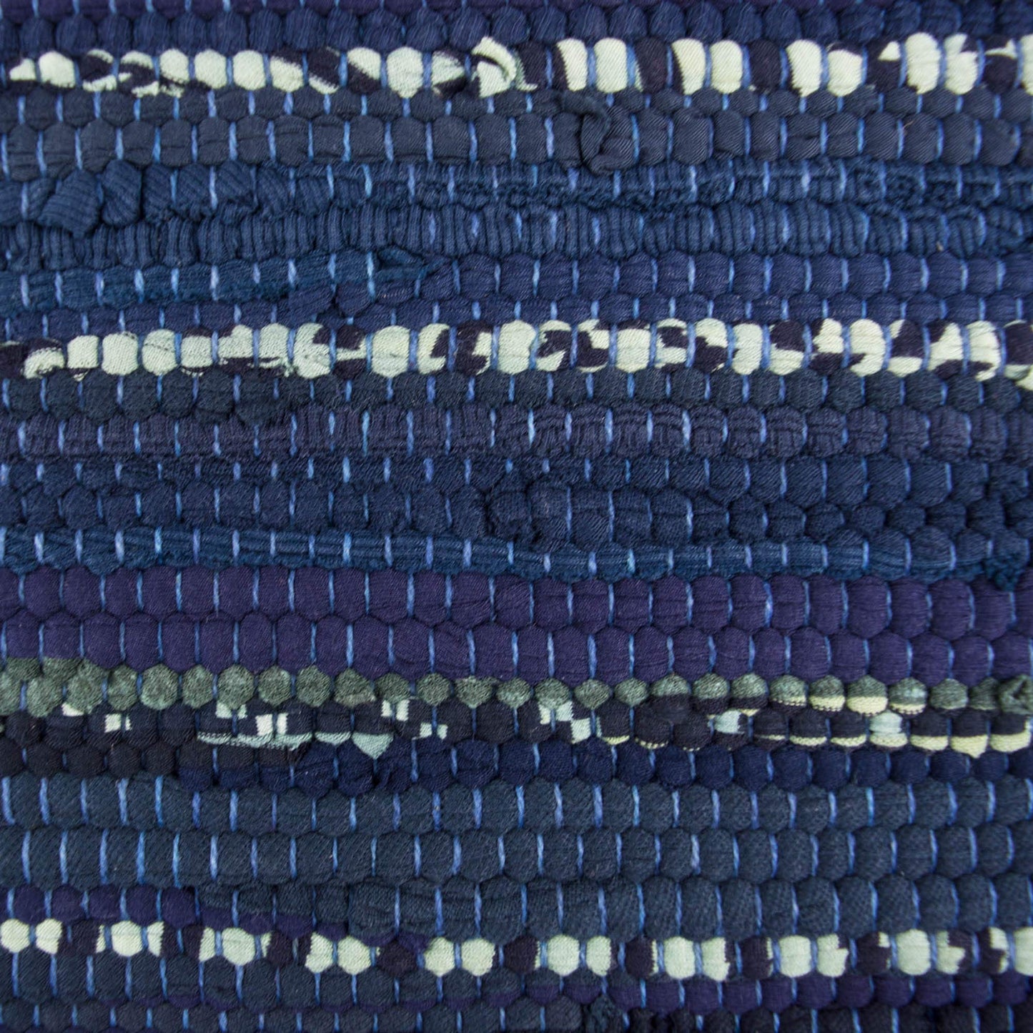 DII Handmade Chindi Tabletop, Reversible and Machine Washable, Table Runner, 14x72, Nautical Blue