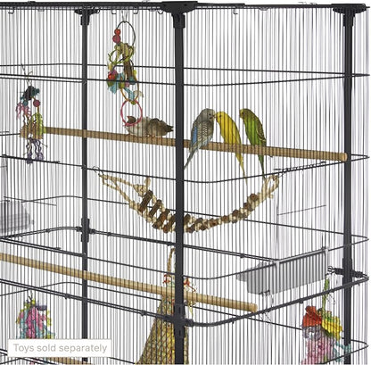 Prevue Pet Products Playtop Flight Bird Cage with Stand - F085, Black
