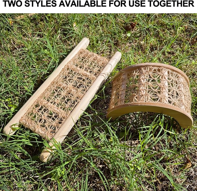 Hermit Crab Climbing Straight Ladder Wooden and Rope Hermit Crab Climbing Wall Hermit Crab Climbing Toys Small Animal Cage Accessories for Bird Parrot Lizard Chameleon Reptile