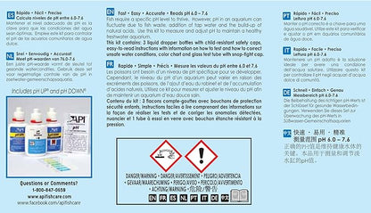 API pH TEST & ADJUSTER KIT 250-Test Freshwater Aquarium Water pH Test and Adjuster Kit