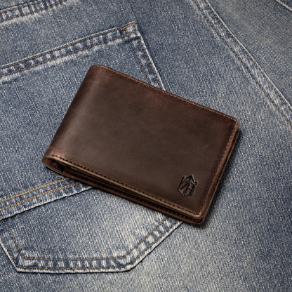 Zitahli wallets for men Genuine Leather Mens Wallet With 12 Card Slots, 2 ID Windows Bifold Rfid Blocking Gifts for Men