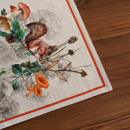 Maison d' Hermine Placemats Set of 4 100% Cotton Washable Cloth Place Mats, Reusable Table Mats for Thanksgiving Christmas Decorations Kitchen Dining Party Wedding Restaurant (Recolte, 13" x 19")