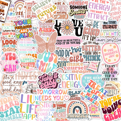 300PCS Motivational & Affirmation Stickers by Puraesla – Holographic Pack for Vision Board, Inspirational Decals for Water Bottles, Laptops, Planners, Journals, Scrapbooks & Teachers
