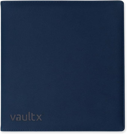 Vault X Large Ring Binder, 900 Cards, fits 9 Pocket Pages, Exo-Tec Material, 3 D-Ring Folder, for Trading Cards (Blue)