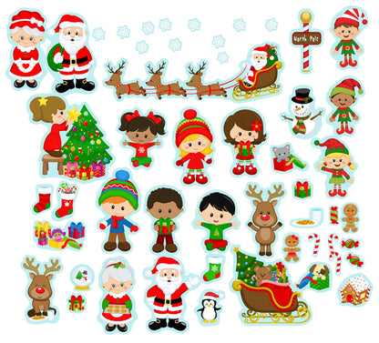Christmas Time Fun Felt Figures for Flannel Board Stories 50 Pieces
