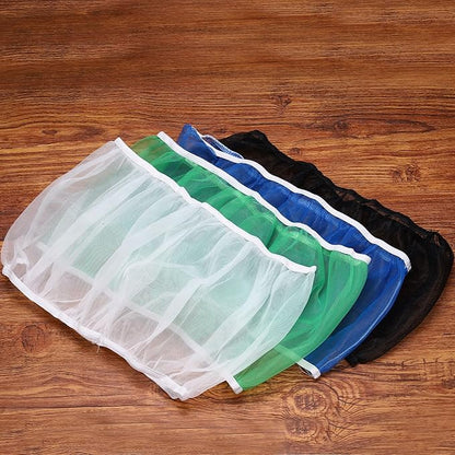 Bird Cage Seed Catcher, Bird Cage Net Cover Seeds Guard, Universal Birdcage Accessories, Blue/Green, Circumference 59.1"-78.7", Height 13.8" for Parrot Cockatiel Enclosures