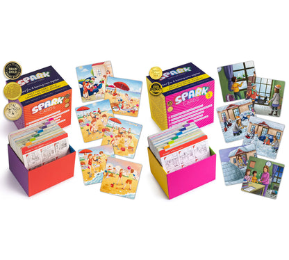 SPARK INNOVATIONS Sequencing and Storytelling Cards, Speech Therapy Game, Special Education Materials, Sentence Building, Problem Solving, English Language Learners (Sequence Cards 1 and 2 Combo)