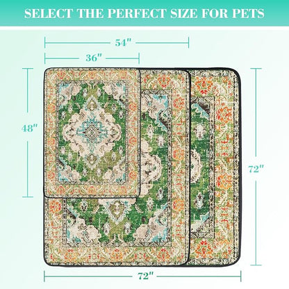 Thicken Washable Pee Pads for Dogs, Waterproof Reusable Pee Pads for Dogs，54"x72" Super Absorbent Leakproof Dog Pads, Non-Slip Potty Pads for Floor, Crate, Couch, Whelping Pads Pet Supplies