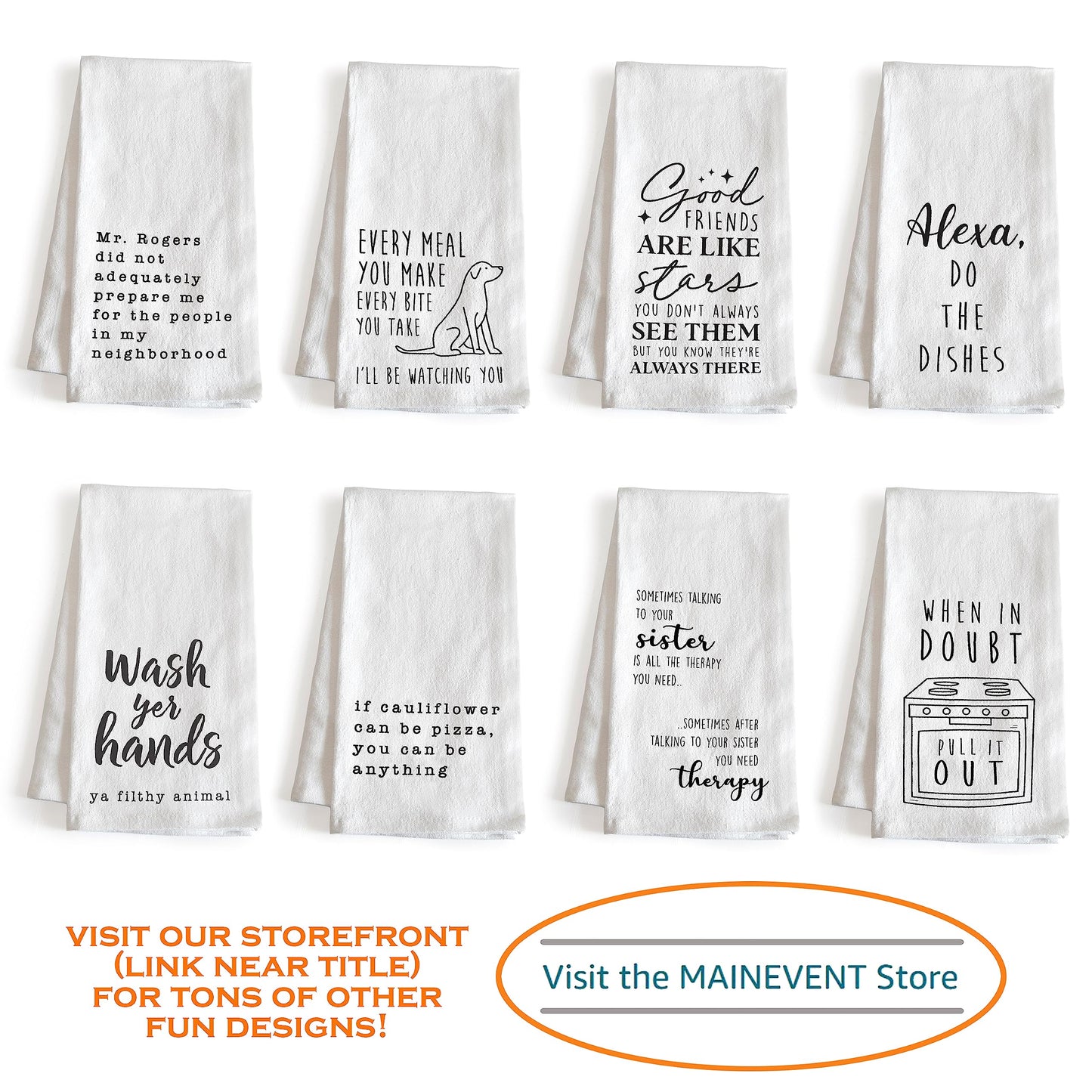 MAINEVENT When in Doubt Pull It Out Kitchen Towel with Sayings 18x24 Inch, Funny Dish Towel