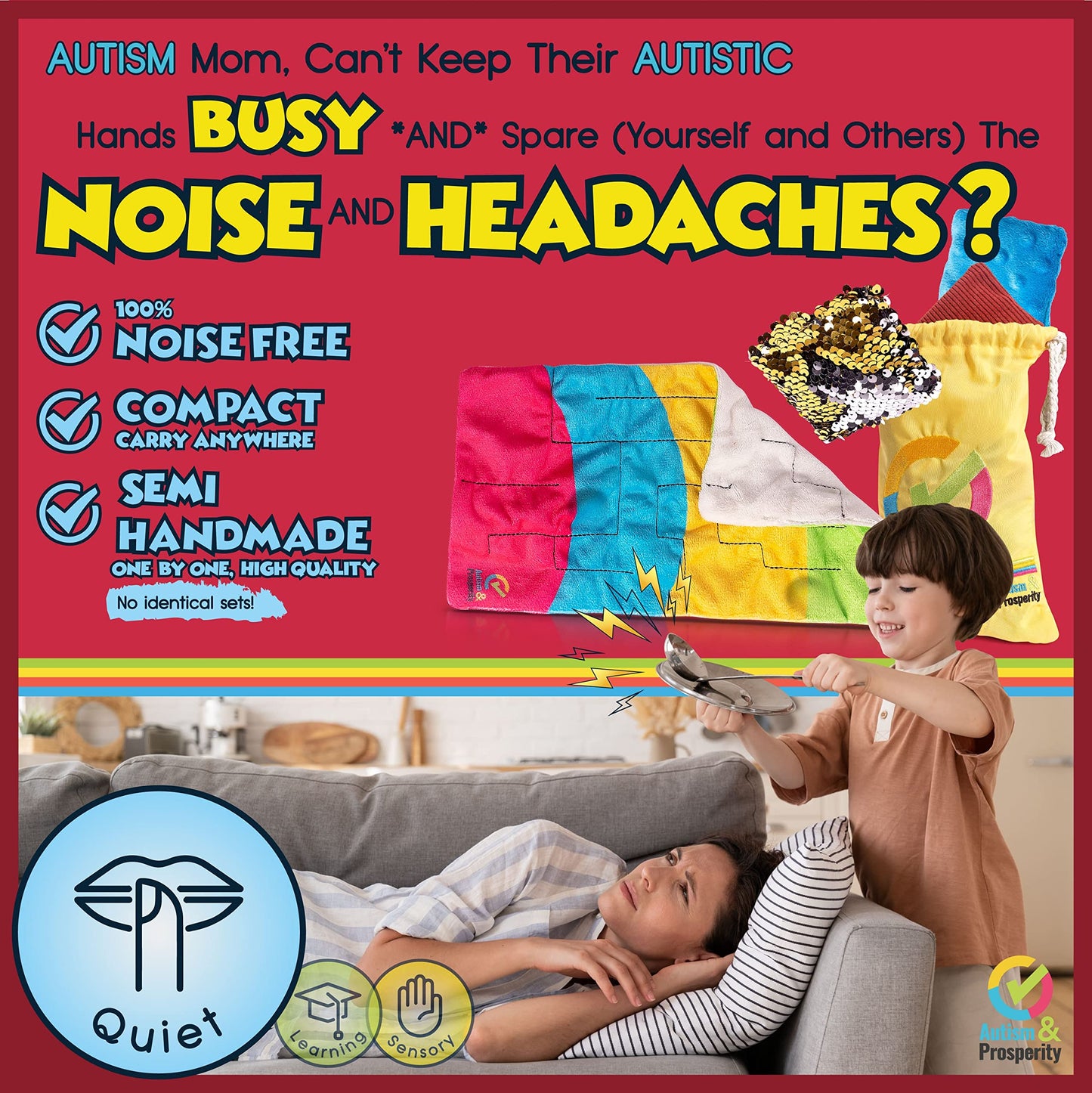 Autism & Prosperity Quiet & Educative Sensory Special Education Classroom Must Haves – Autism Toys Autism Products & Gifts, Sensory Toys for Kids with Autism Toddler Ages 3 4 5 7 8 12