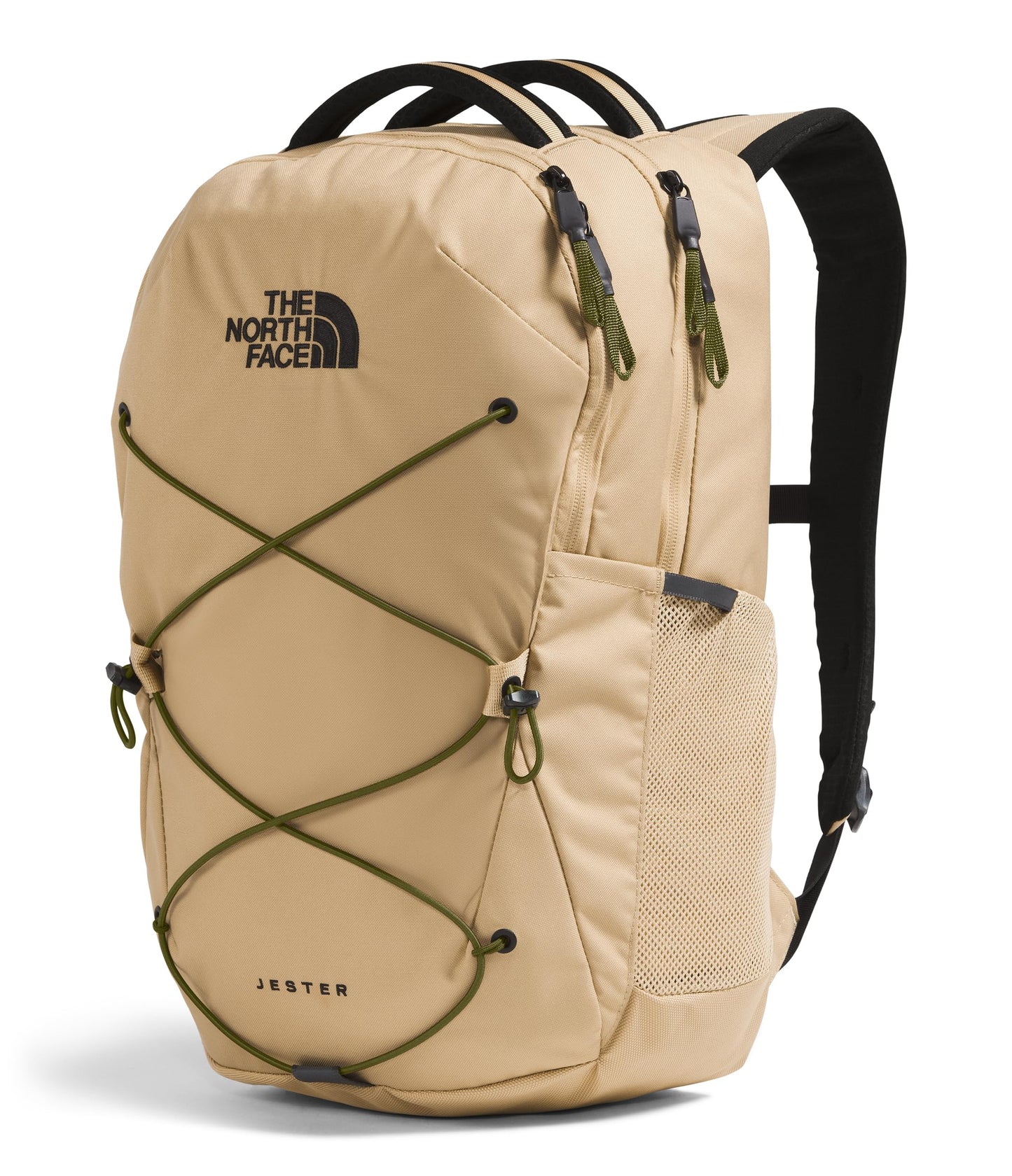 The North Face Jester Everyday Laptop Backpack - Commuter Daypack, Water Repellent, Laptop Sleeve, Khaki Stone/Forest Olive, One Size
