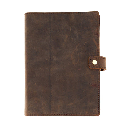 Refillable Leather Journal, Premium Lined A5 Writing Notebook Cover, Pen Holder & Card Slot, 200 Pages, 9 x 6 Inches Leather Bound Journal for Men & Women, Best Gift for Travel Diary