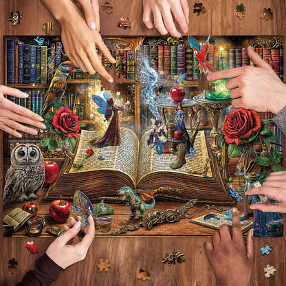 TangMosaic Magic Book Jigsaw Puzzles, 1000 Piece Puzzle for Adults, Family Puzzles Game, Fun Relaxing Challenging, Interlock Perfectly No Dust, Home Wall Decor, Gifts for Birthday Father's Day
