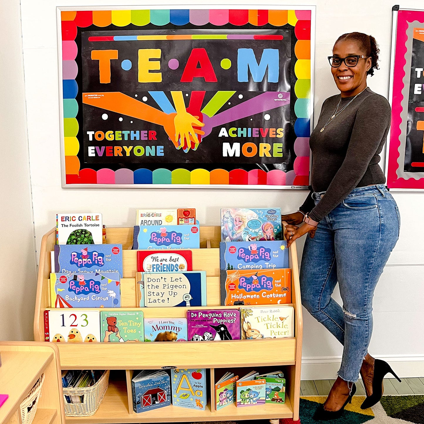 Sproutbrite 13.5" x 39" Educational Posters - 2 Teacher Posters for Classroom - Motivational and Inspirational Growth Mindset Poster for Students - Bulletin Board and Wall Decor for Pre, Elementary and Middle School - Creates a Positive and Encouraging Cl