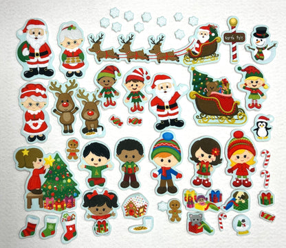 Christmas Time Fun Felt Figures for Flannel Board Stories 50 Pieces