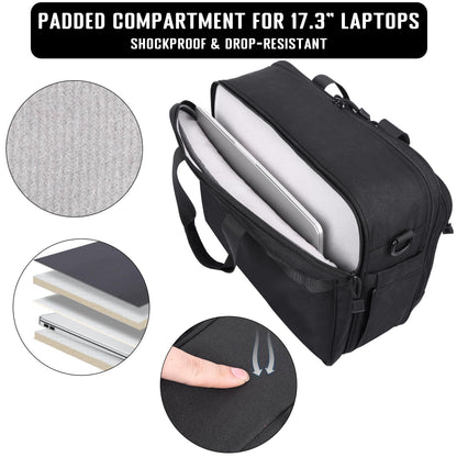 DEYACE Tactical Messenger Laptop Bag Large Military Briefcase 17.3 Inch Computer Work Office Bag for Men YKK-Zippers