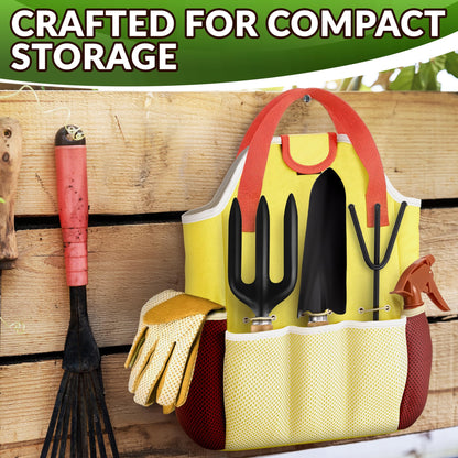 10 Pcs Gardening Tool Set for Women – All-in-One Garden Tools Set with Handy Tote Bag, Ergonomic Design & Rust-Resistant Steel – Gardening Tools for Women for Easy Garden Care & Gifts for Plant Lovers
