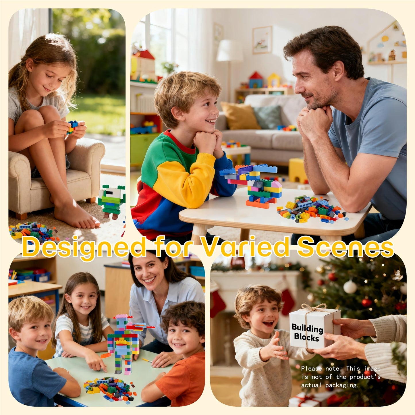 PUZSNAP 1000 PCS Building Blocks Set, with 3 Baseplates (5" × 5") , Learning Educational Toys for Kids, Classic Compatible Bulk Bricks, Gift Idea, 16 Colors