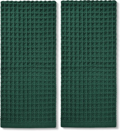 Jacquotha Waffle Hand Towels Set of 2 – Cotton, Quick Dry, Lint Free, 13” x 29”