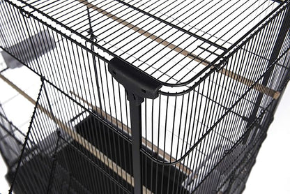 Prevue Pet Products Playtop Flight Bird Cage with Stand - F085, Black