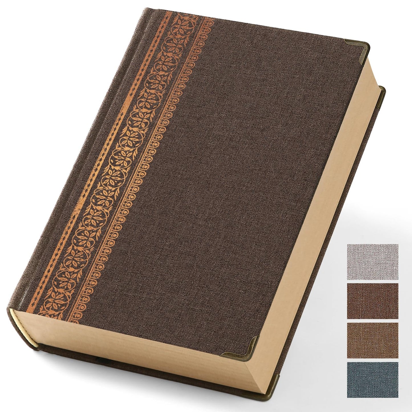 Wisefine Vintage Hardcover Lined Notebook A5 Journal - 384 Pages 100 GSM Thick Kraft Paper Writing Journal for Men & Women Dark Brown 5.51" x 8.50"