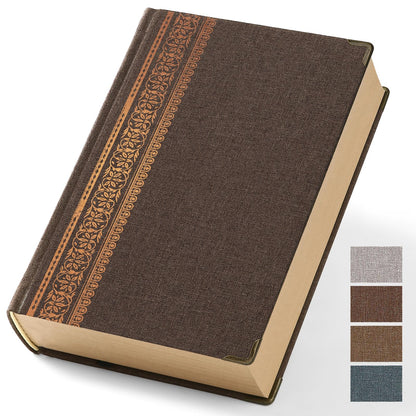 Wisefine Vintage Hardcover Lined Notebook A5 Journal - 384 Pages 100 GSM Thick Kraft Paper Writing Journal for Men & Women Dark Brown 5.51" x 8.50"