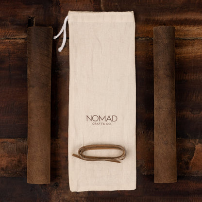 Genuine Leather Roll & Sheets Set of 4 | Soft Leather, Quality Raw, Sheet & Roll 12" x 12" + 36" Cord