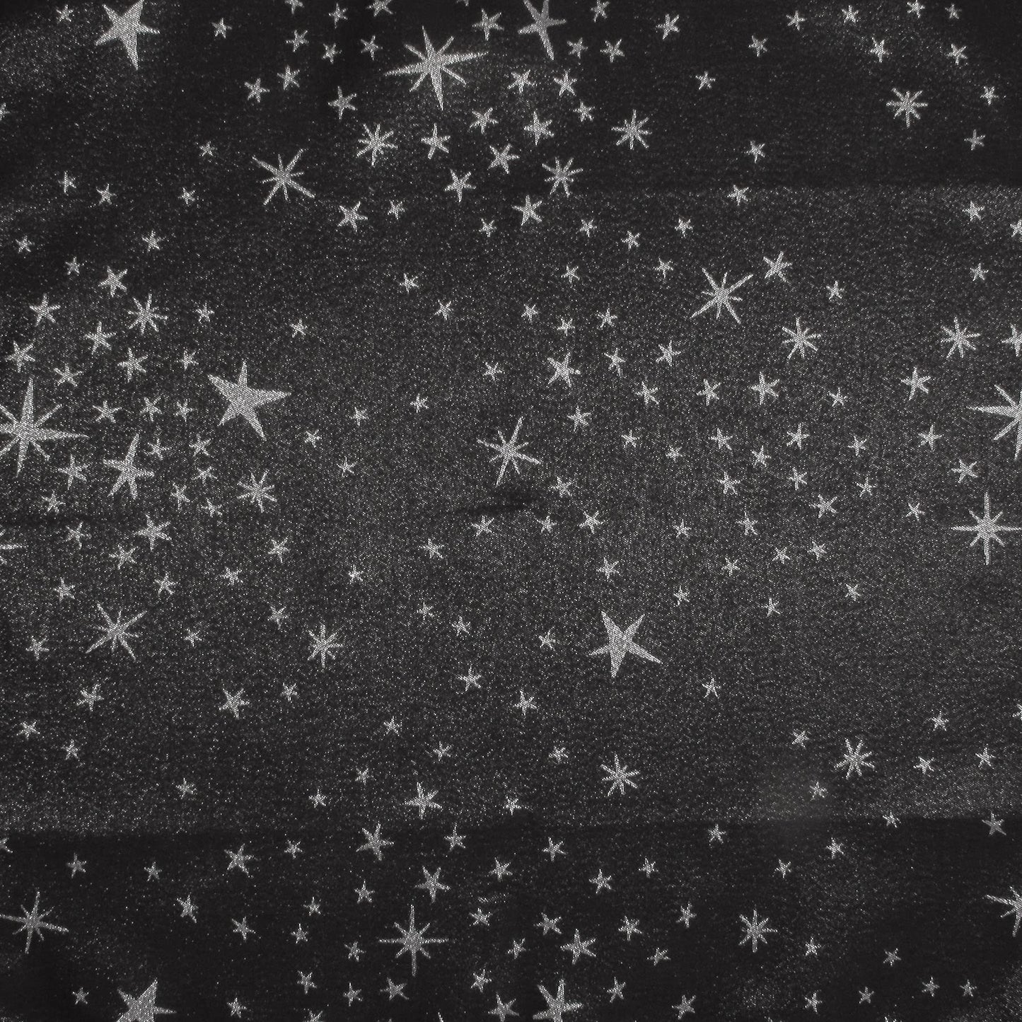 CAIT CHAPMAN HOME COLLECTION Shimmer Twinkling Stars Black Silver Metallic Woven 18"x18" Napkin (Napkin Set of 4)