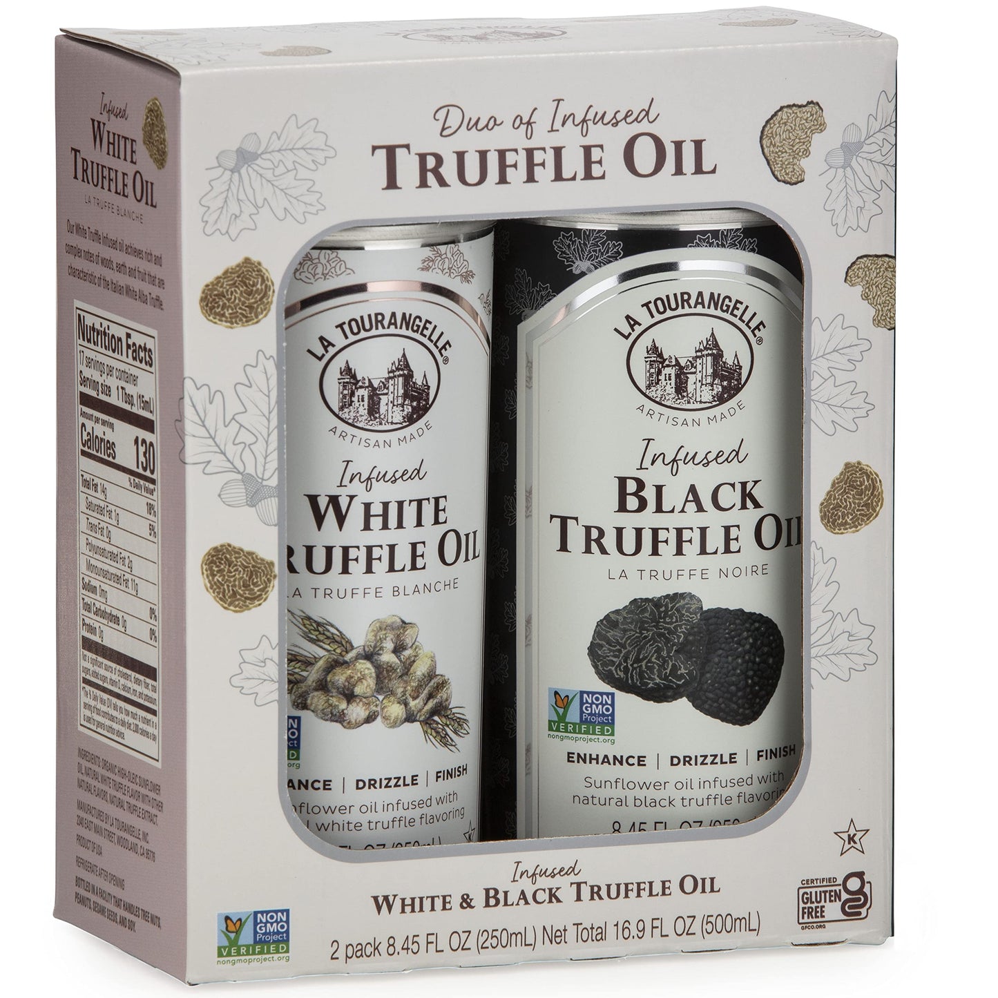 La Tourangelle, White Truffle Cooking Spray, Complex Gourmet Earthy Flavor for Spraying on Pasta, Popcorn, Vegetables, Potatoes, and More, 5 Fl Oz