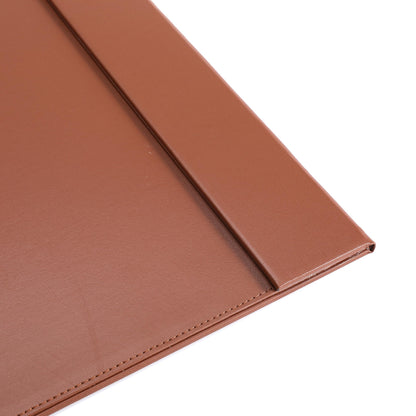 30" x 18" Leather Desk Blotter with Side Rails for Writing Leather Executive Desk Pad Protector Desk Mat for Office Home Workplace Brown