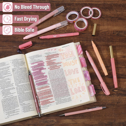 Mr. Pen- Bible Journaling Kit for Women, Bible Highlighters and Pens No Bleed, Notes, Tabs, Washi Tape & Journal for Devotions, Prayer & Christian Gifts