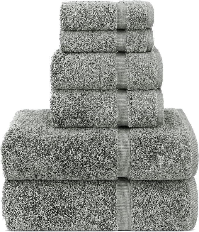 Chakir Turkish Linens Luxury Spa and Hotel Quality Premium Cotton 6-Piece Towel