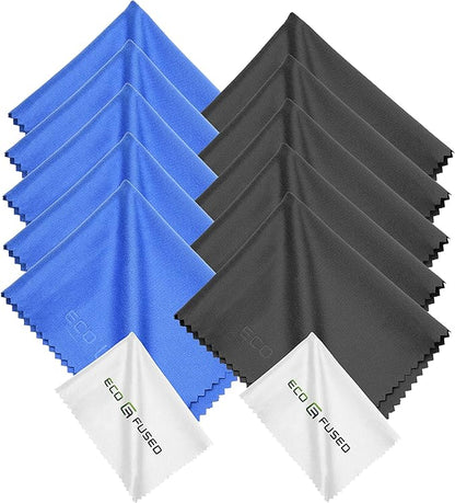 Eco-Fused Blue/Black Microfiber Cloth