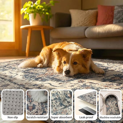 Washable Pee Pads for Dogs, Reusable Puppy Potty Training Pads, Ultra-Absorbent Thick Waterproof Leak-Proof Non-Slip Pads & Mat for Crate, Playpen, Floor, Whelping & Housebreaking , 2 Pack 36"x72"