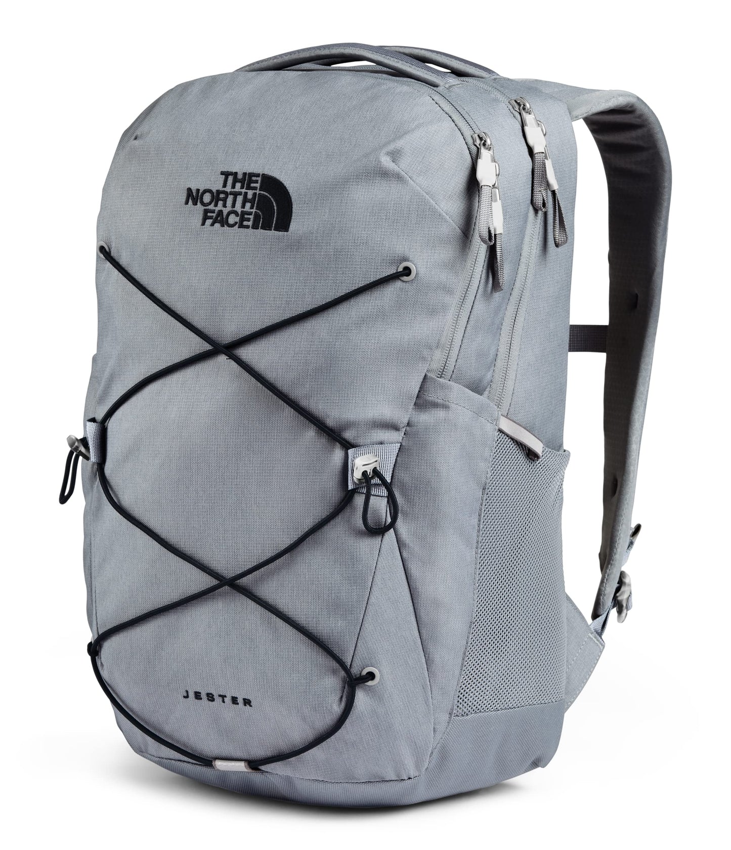 The North Face Jester Everyday Laptop Backpack | Commuter Daypack with Water Repellent Finish, 16" Laptop Sleeve, Huge Main Compartment, Mid Grey Dark Heather/TNF Black,One Size
