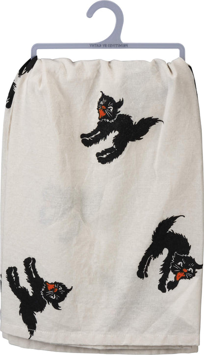 Primitives by Kathy Retro-Inspired Halloween Dish Towel, 28 x 28-Inch, Happy Halloween