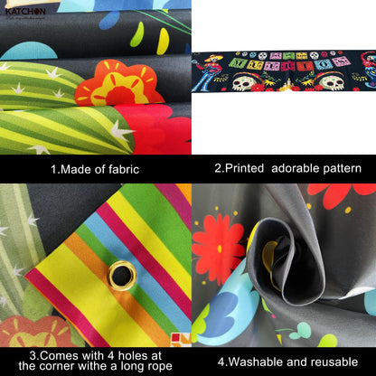 KatchOn, Day of the Dead Yard Banner - XtraLarge, 120x20 Inch | Mexican Halloween Banner for Day of the Dead Decorations | Dia De Los Muertos Backdrop, Dia De Los Muertos Decorations