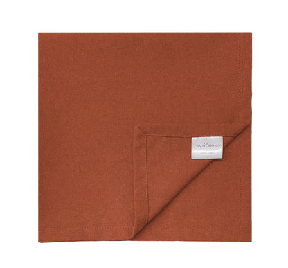 PurpleEssences Rust Set of 12 Cloth Dinner Napkins 100% Cotton 18x18 Inch - Soft Durable Washable - Ideal for Farmhouse Party Spring Easter Summer - Perfect Everyday Use Table Linen - Rust
