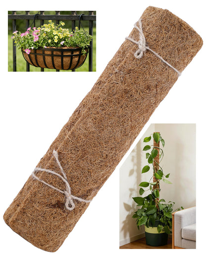 gardmate Coco Liners for Planters - Thick Coconut Fiber, Pre-Drained Planter Liner, Reptile Bedding & Garden Mat | 100% Natural & Biodegradable Coconut Coir for Plants (16" x 160")