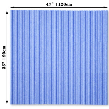 YOUDEFUL Large Cork Board Alternative-12 Pcs Self-Adhesive Felt Bulletin Board Tiles, Felt Pin Board Cork Board Tiles for Home Office Wall Decor, Tack Board 47"x35" (Light Blue
