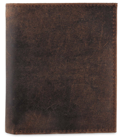 F&L CLASSIC RFID Blocking Mens Leather Bi-Fold Big Hipster Wallet, 13 credit card slots,buffalo vintage brown
