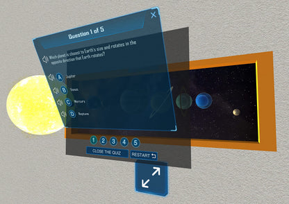 FarSight XR | Our Solar System: an Augmented Reality Poster (39" x 13") | Interactive STEM Education | Science Learning Resource | Virtual 3D Planet Models